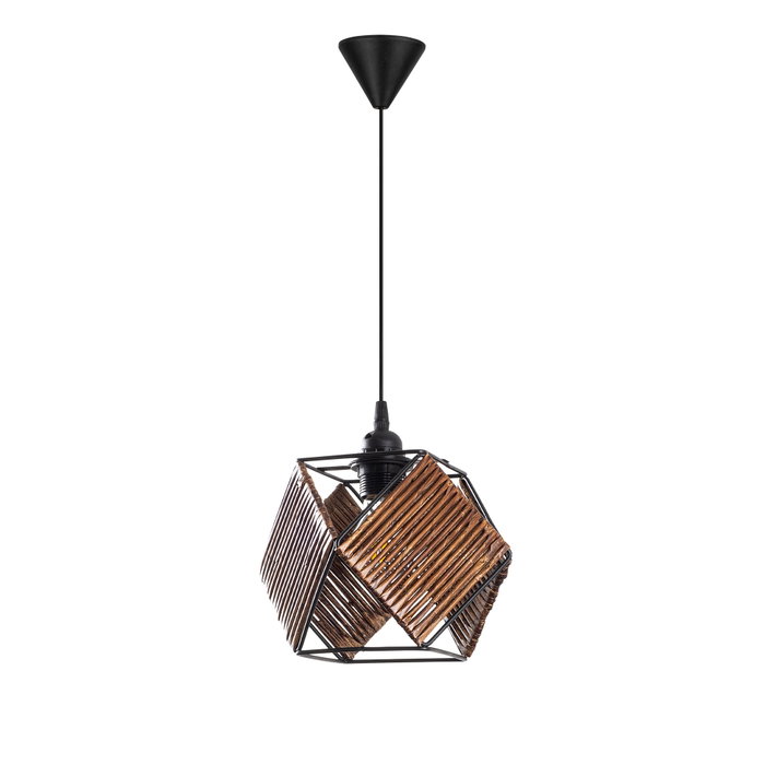 Opviq Lámpara de Araña de Madera Imitación Bambú Vintage Rústico Elegante para Salón Comedor Entrada